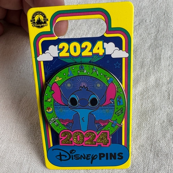 Disney 2024 Stitch Pin with Blue and Pink Accents - Picture 5 of 8